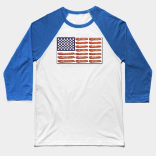 Bacon and Eggs Flag Baseball T-Shirt